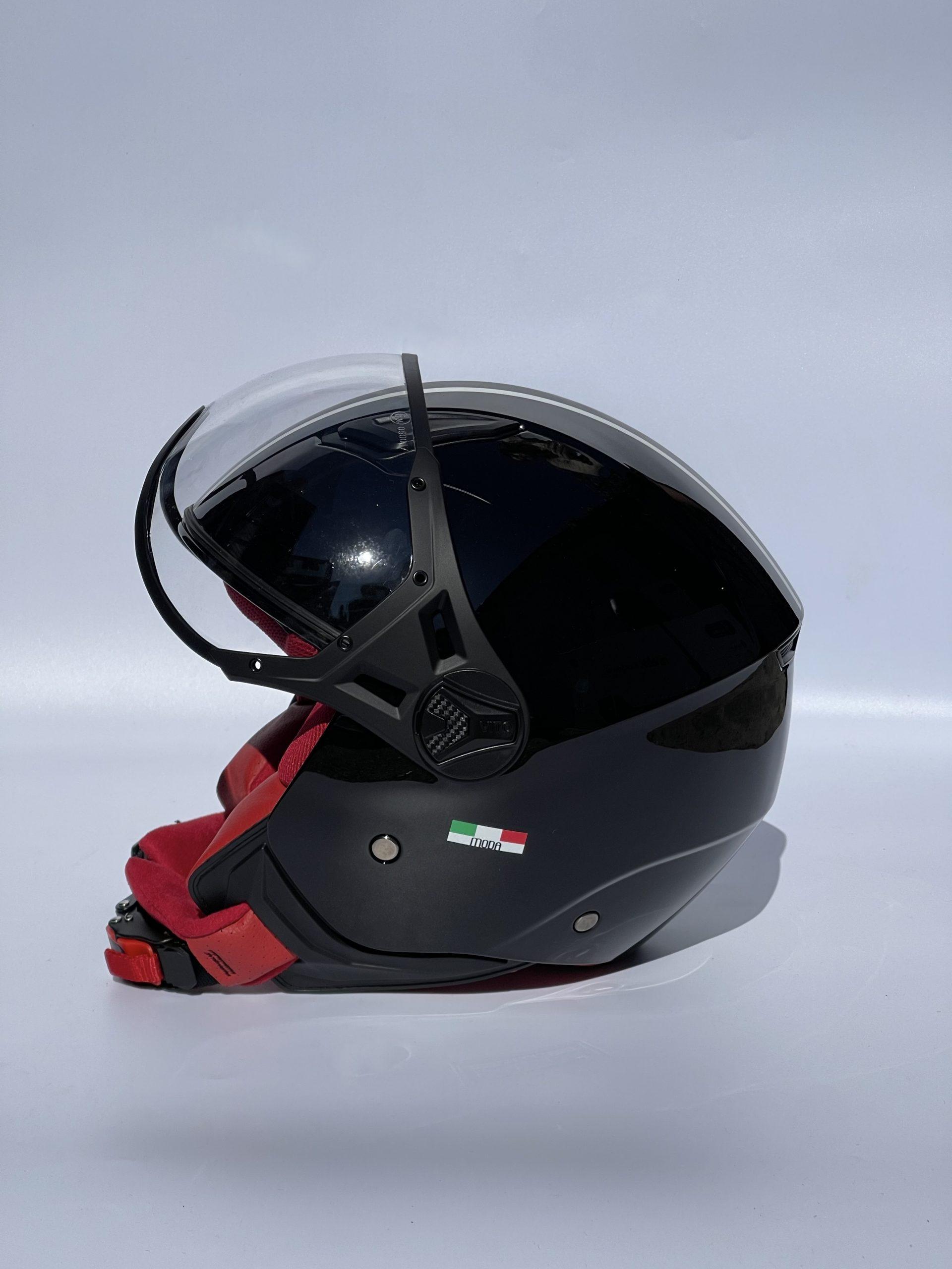 VITO moda jet helmet gloss black