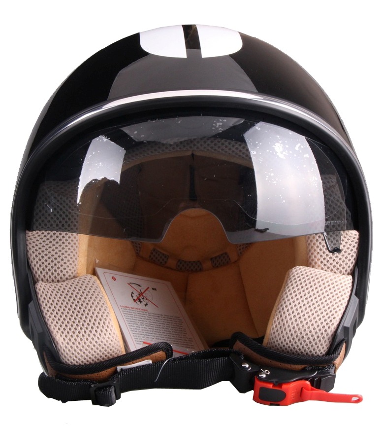 VITO special Jet helmet Shiny Black