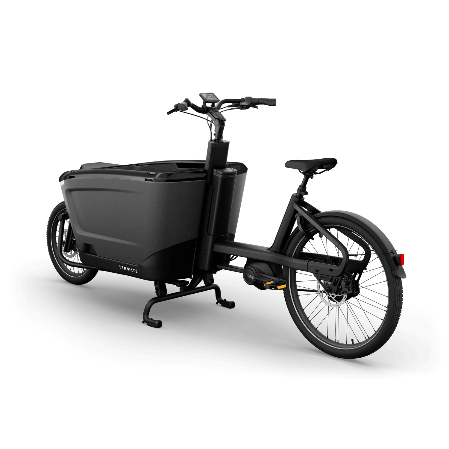 tenways-cargoone-midnight-black-zijkant – Elektrische bakfiets met middenmotor in Midnight Black