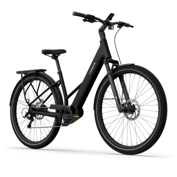 tenways-agoair-midnight-black-zijkant – Sportieve e-bike met middenmotor in Midnight Black