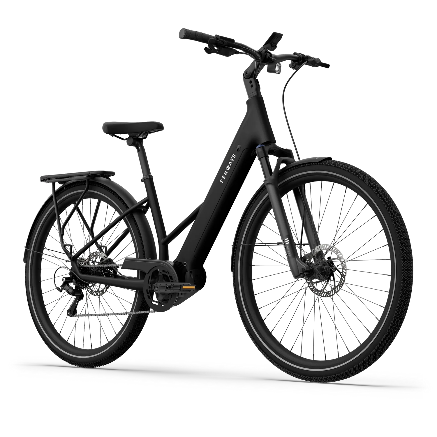 tenways-agoair-midnight-black-zijkant – Sportieve e-bike met middenmotor in Midnight Black