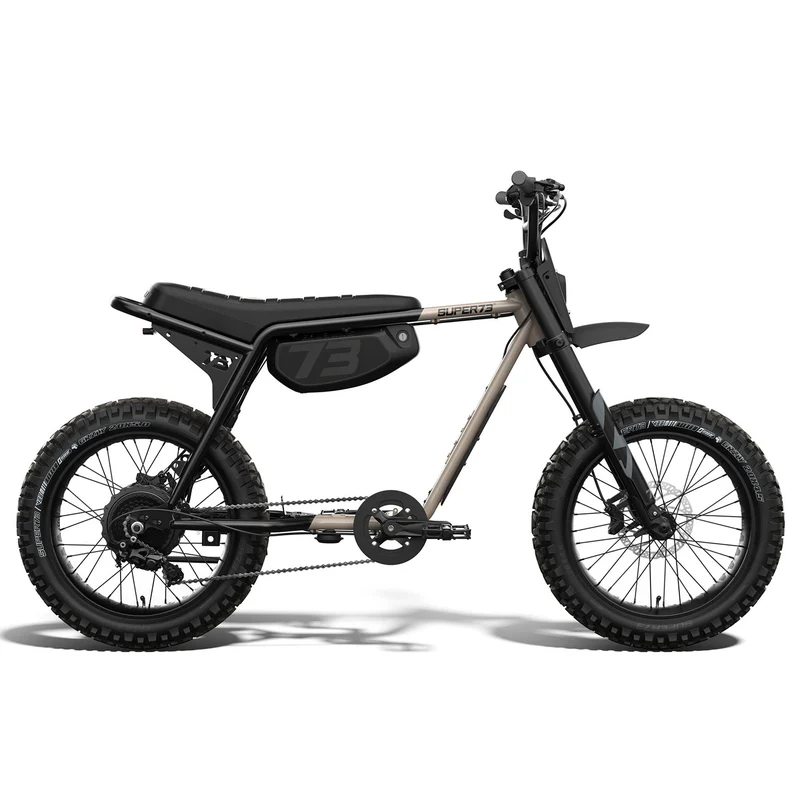 SUPER73-Z Adventure Core Sandstorm elektrische fatbike, 480Wh, 25 km/u, 8-speed, hydraulische remmen, voorvering, GRZLY 4.5”/5”