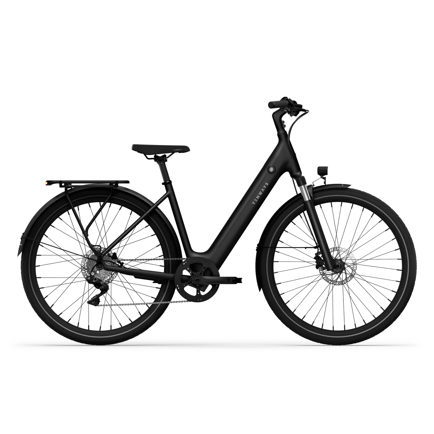 tenways-cgo800plus-midnight-black-vooraanzicht – Elegante Tenways CGO800 Plus in Midnight Black