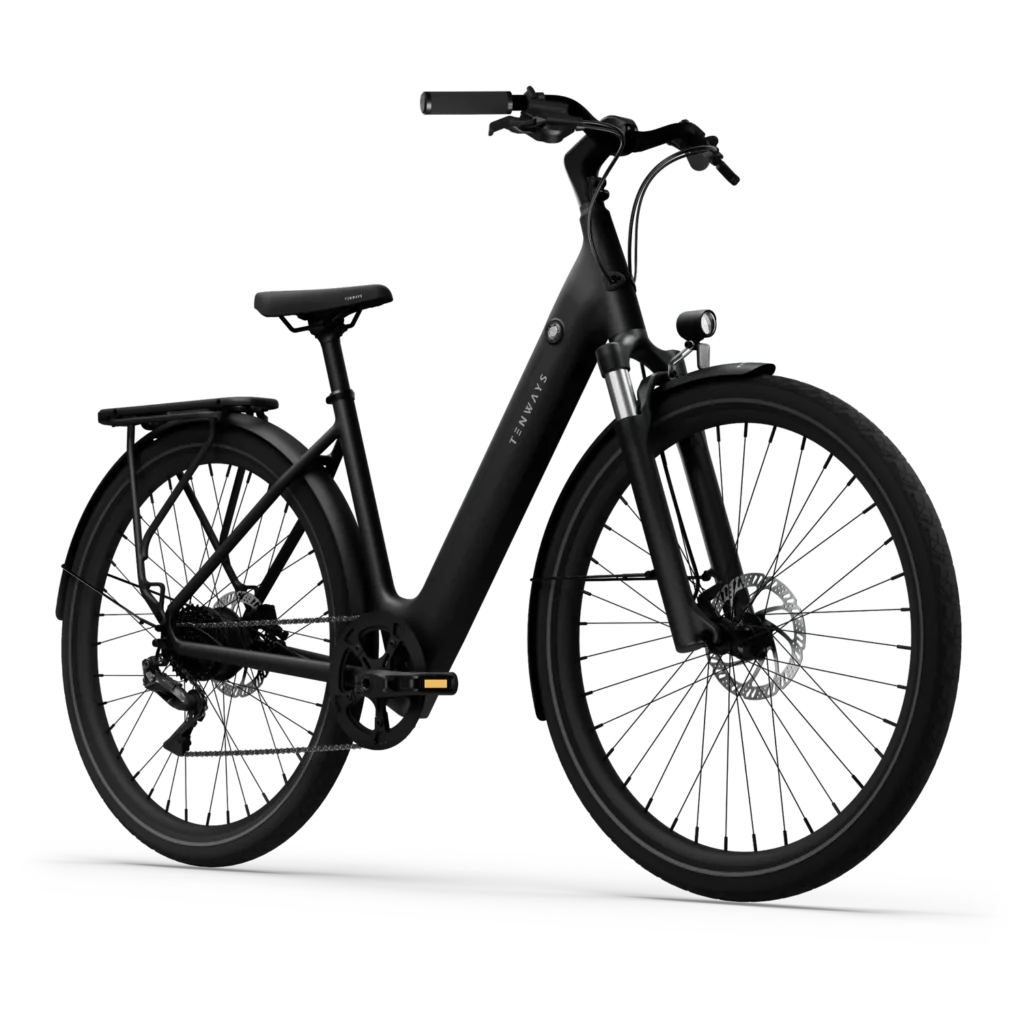tenways-cgo800plus-midnight-black-zijaanzicht – Side view elektrische fiets Midnight Black