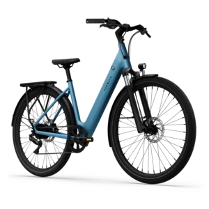 tenways-cgo800plus-sky-blue-zijkant – Moderne e-bike met comfortabele zitpositie in Sky Blue