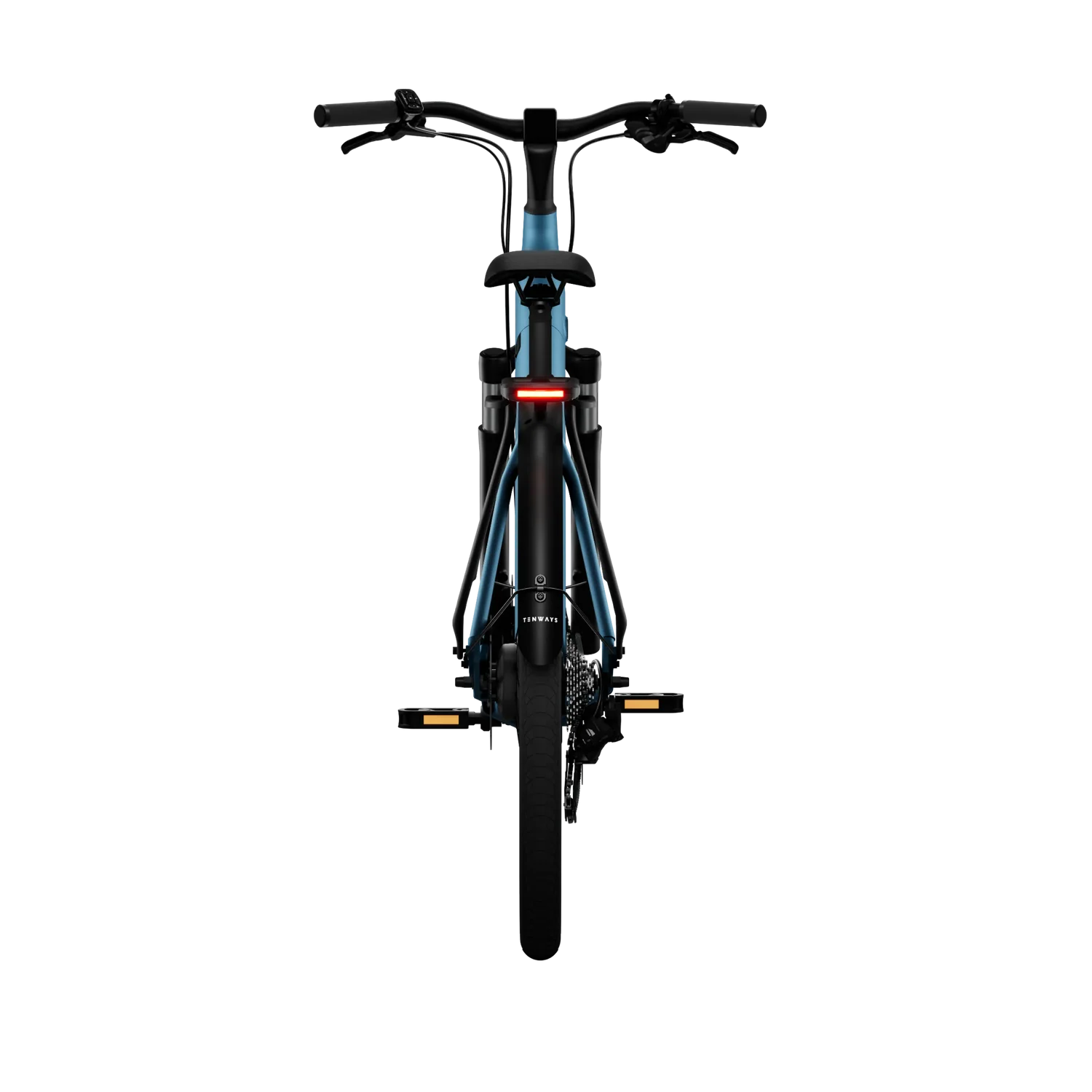 tenways-cgo800plus-sky-blue-versnellingen – Shimano Claris 8-speed aandrijving van de CGO800 Plus