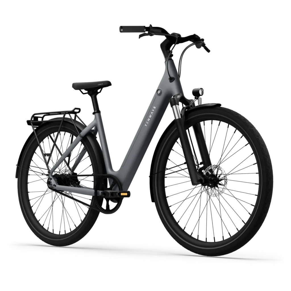 tenways-cgo800s-pebble-grey-zijkant – Stijlvolle elektrische fiets in Pebble Grey