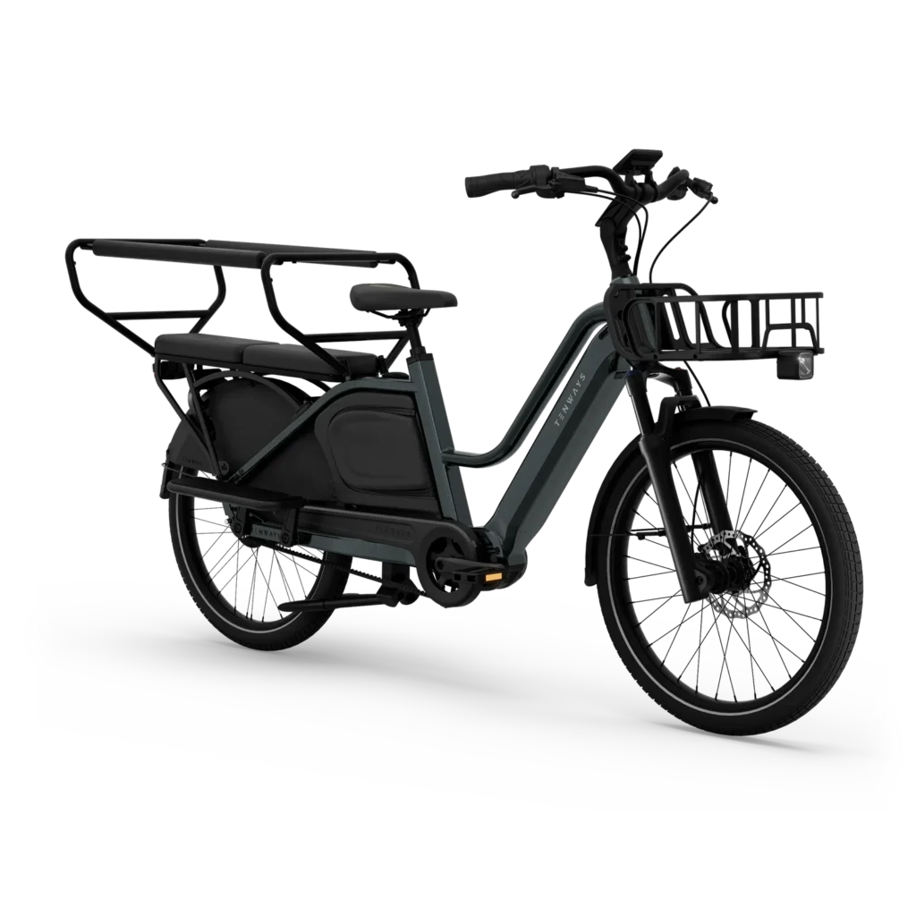 TENWAYS Longtail DUO longtail e-bike met verlengde bagagedrager voor gezinsvervoer